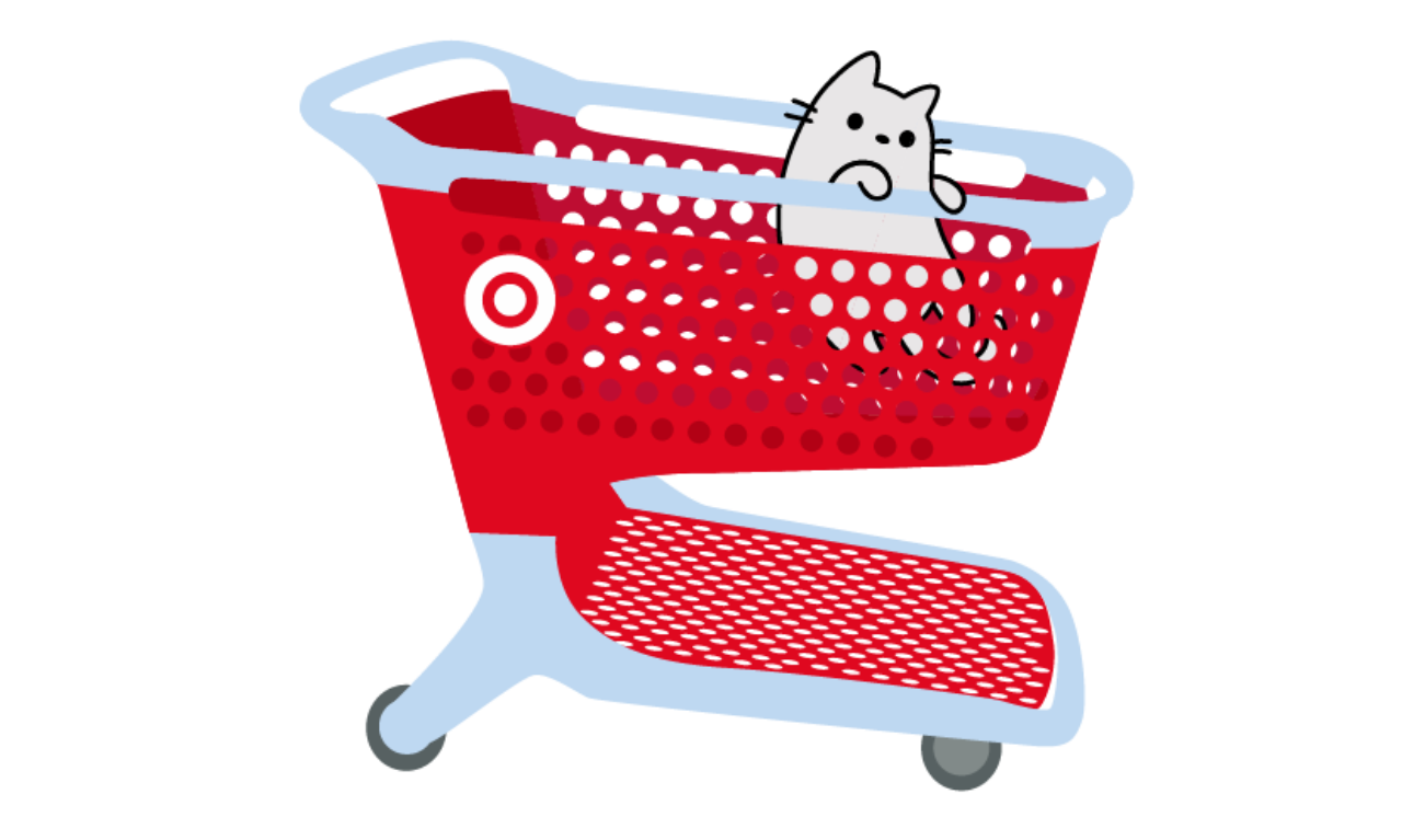 cat in target shopping cart